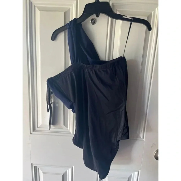 Magicsuit NEW Colorblock Goddess Asymmetrical One Piece Swimsuit Women size 12 - Picture 4 of 8